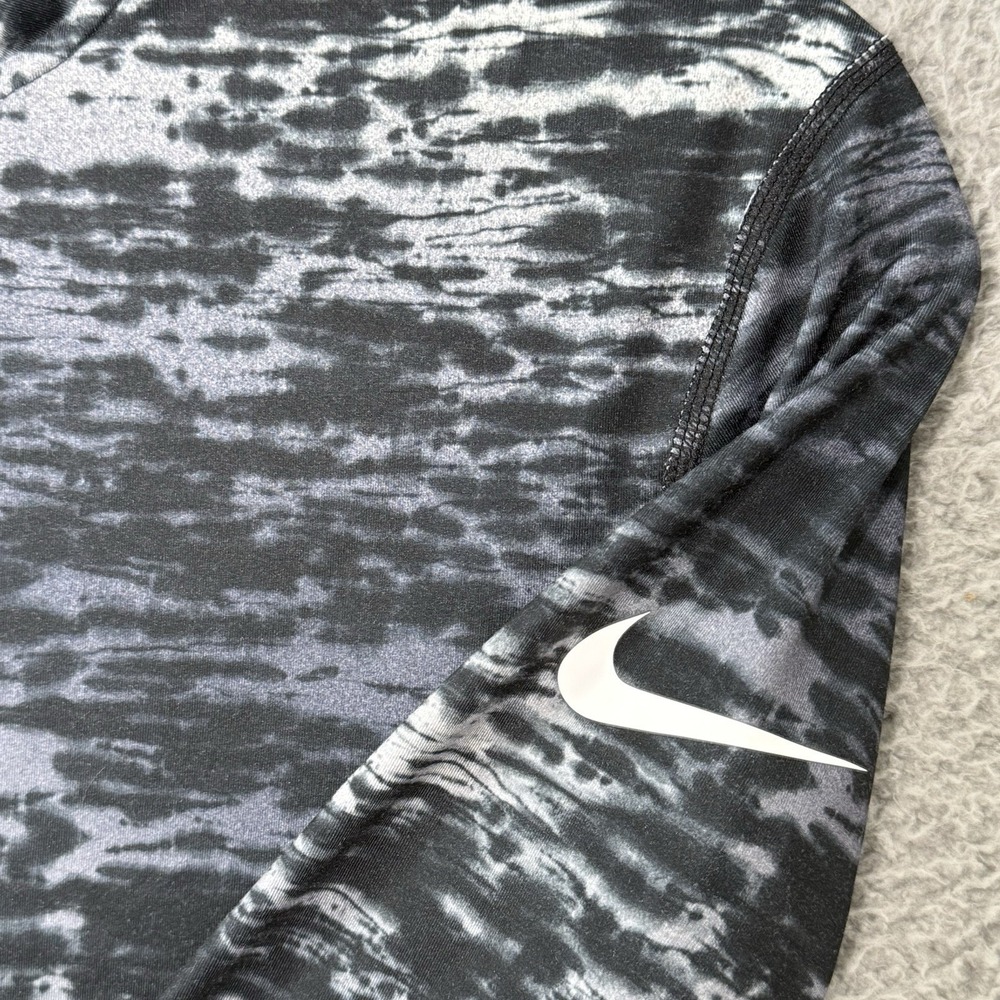 Nike Pro Womens M Dri-Fit Running Long Sleeve 1/2 Zip Black Ink Shirt Mock Neck - Picture 2 of 9